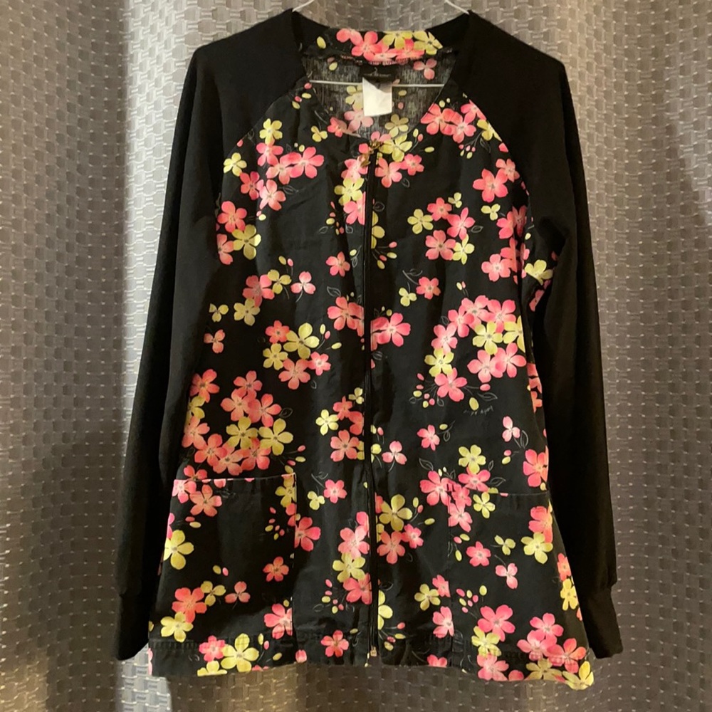Baby phat black/green/pink scrub coat